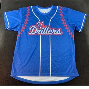 S.I. Drillers Baseball Jersey Youth Size AM Blue Number 2 Brute‎ Athletic